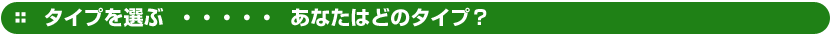 タイプを選ぶ･･･あなたはどのタイプ？